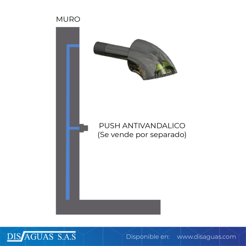 Regadera Antivandalica Intramuro - Imagen 2