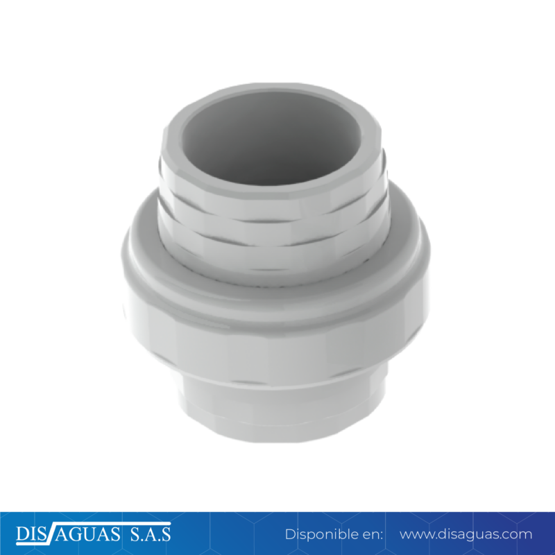 Unión Universal Liviana Lisa en PVC
