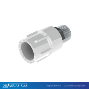 Adaptador Macho PVC Con Inserto Metálico